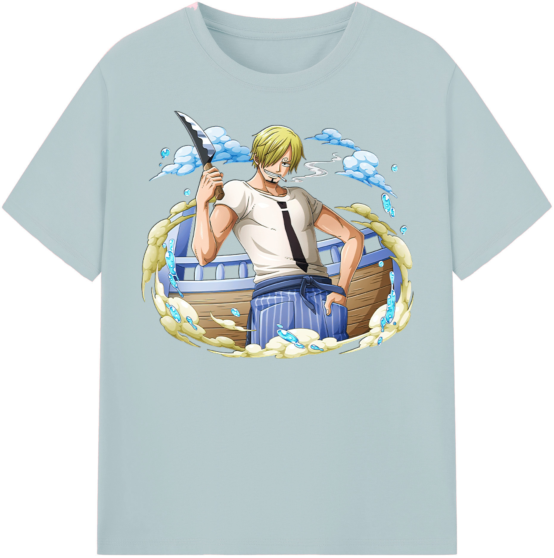 ワンピース サンジ ONE PIECE Sanji 綿100％半袖Tシャツ（フロントプリント）
